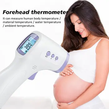 Brezkontaktno Ir Čelo Termometer ABS za Odrasle in Otroke z Lcd-Zaslon Digitalni Laserski Temperatura Orodje