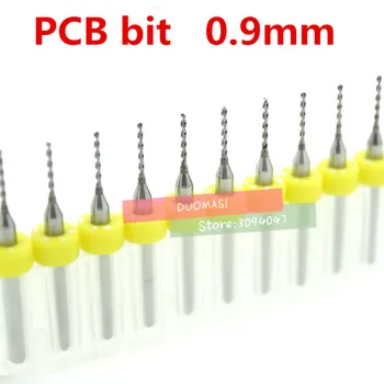Brezplačna dostava 10pcs 0,9 mm PCB mini drill Bit volfram jekla karbida za tiskanje vezje cnc sveder Stroj