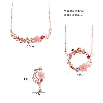 Brezplačna dostava 12 kos/veliko modni nakit dodatki kovinski sailor moon star roza sakura krilo ogrlica