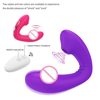 Brezžični Dvojno Sesanju Lizanje Vibrator za Ženske VaginaDildos G Vložki Sex shop igrače za Pare Ženski Massager Masturbator