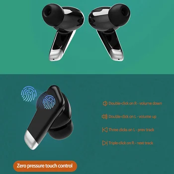 BT-J70 Brezžična tehnologija Bluetooth Mini Slušalke Dotik Šport Nepremočljiva Zaslon 24h Čas predvajanja Slušalke Z LED Moč Čepkov