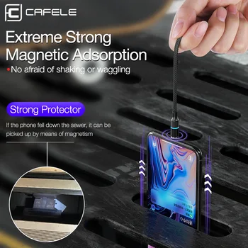 CAFELE Magnetni USB Kabel Za iPhone, Samsung Xiaomi Mikro Tip C Magneta Kabel za Polnjenje Za Huawei ios, Android Podpira Sinhronizacijo Podatkov