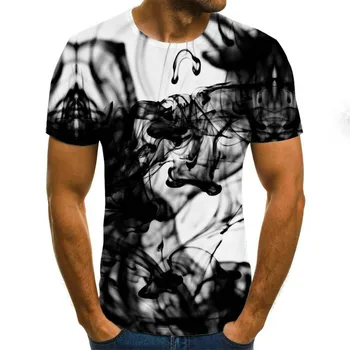 Camisetas 3D par hombres, camisetas de moda, camisetas callejeras, camisetas de manga corta, camisetas de fuego, camisetas par