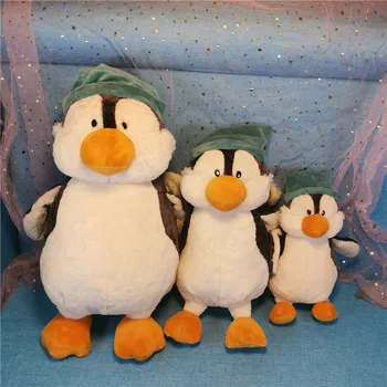 Candice guo! super srčkan plišastih igrač cartoon živali lepo nightcap pingvin mehko polnjene lutka otrok dekle rojstni dan Božično darilo 1pc