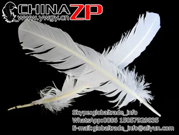 CHINAZP Tovarne www.ywgy.cn 500pcs/veliko 30~35 cm(12~14inch) Dolžina Vroče Prodaje Beljene Bele Turčije Krogih Pero Perje