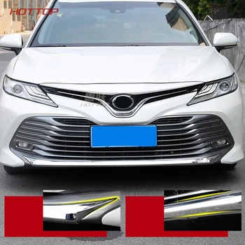 Chrome Sprednji Odbijač Kritje Nižje Trim za Ustnice Za Toyota Camry 2018 2019 8 8. XV70 Avto Dodatki