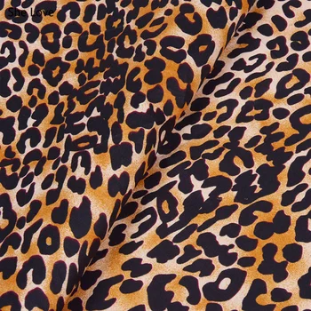 Chzimade 1 Dvorišče Ankara Afriške Poliester Vosek Leopard Tiskanja Tkanine Za Stranko Obleko, Zaradi Česar Dodatki