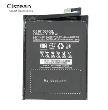 Ciszean 1x 3.8 Proti 4000 mAh Zamenjava C816105400L Baterija Za BLU Energije X E010Q Batterie Bateria Baterij Mobilni Telefon Baterije