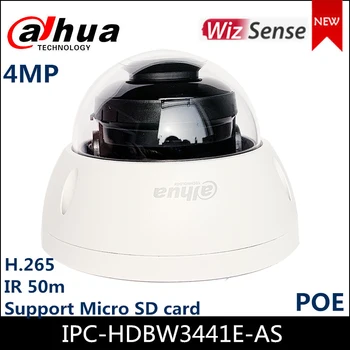 DaHua 4MP WizSense IP Kamero IPC-HDBW3441E-KOT Lite AI IR Fiksno goriščno Omrežna Dome Kamere, IP Kamere H. 265+ IP67, IK10 varstvo