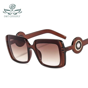 D&T 2020 Nov Prihod Moda Pravokotnik Sončna Očala Ženske Moški Kvadratnih Luksuzne Blagovne Znamke Diamond Oblikovalec Stranka Barvo Leče, Sončna Očala