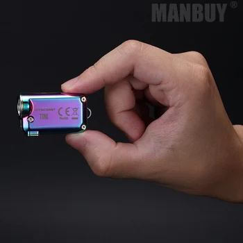 Debelo NITECORE TINISS tini CU Mikro mikro USB za Polnjenje Keylight Mini EOS Svetilka Kovinski Keychain Svetlobe Vgrajeno Baterijo