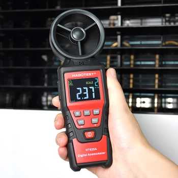 Digitalni LCD Ročni Prenosni Anemometer pretok Zraka Windmeter Termometer Merilnik Hitrosti Vetra Meter Z Backlight LCD