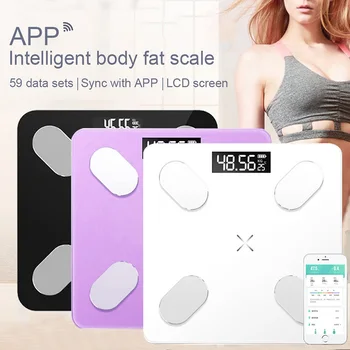 Digitalni Smart Telesne Maščobe Obsega BMI Analyzer Zdravje, Fitnes Kalorij Vode Teža Tehtnice Elektronski Kopalnico Lestvice Bluetooth Lestvici