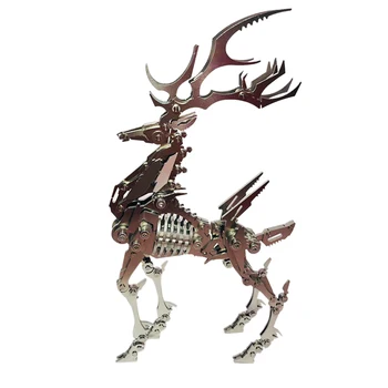DIY Sestavljeni Duševno Model Komplet 3D Nerjavečega Jekla Sestavljeni Snemljiv Model Puzzle, Kot Doma Okraski - Velike Sanje Elk