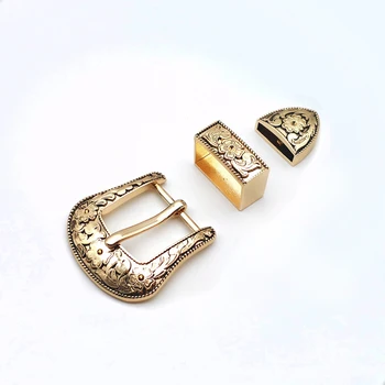 DIY usnje obrti 25 mm notranja širina luksuzni zlate barve ženske kovinski pas pin sponke 3pcs/set