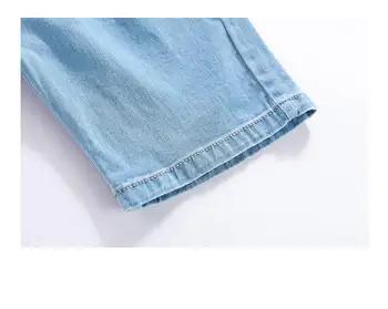 Dojenček Fant Jeans Oblačila 2021 Poletje Novih Otroci Hlače Priložnostne Tanke Slog Elastične Hlače Sredi Pasu Čiste Barve Outwear Za Najstnike