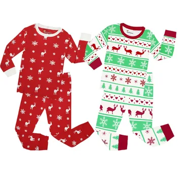 Dolg Rokav Bombaž Fantje Božič Pižamo Otrok Sleepwear Dekleta Božič Pajama Določa Jelenov Dinozaver Pijamas Pyjama Enfant