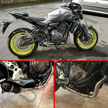 E-Znamke MT07 FZ07 motornega kolesa, Izpušni Celoten sistem ZA Yamaha MT-07 FZ-07 Sledilnega-2020 z Glušnika XSR700 2016-2020 Izpušnih plinov