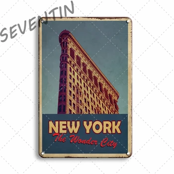 Eifflov Stolp Kovinski Poster Prijavite Vintage New York Kovinske Plošče, Kositer Prijavite Dekorativne Stenske Nalepke Irski Pub Bar Dekoracijo Sten