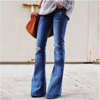 Eksplozije slog visoko pasu kavbojke ženske jeans na velikost ženske bell hlače ženske jeans priložnostne ženske hlače slim vroče kavbojke