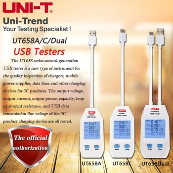 ENOTA UT658A/UT658C/UT658Dual USB Tester; Polnilnik/Mobile Power/Data Kabel/Mobilni Telefon/Polnjenje Kakovosti Opreme Tester