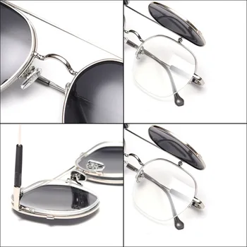 Evove Flip Up objektiv Polarizirana sončna Očala Moški Ženske sončna Očala za Moške dvojno objektiv za vožnjo kratkovidnost dioptrije optična očala