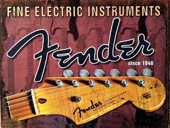 Fender Kitaro, Retro Kovine Aluminij Prijavite Letnik / Jamski Človek