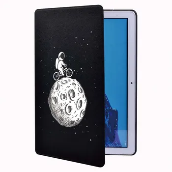 Flip Risanka Astronavt Usnje Tablet Kritje velja za Huawei MediaPad T5 10 10.1/MediaPad T3 8/MediaPad T3 10 9.6/M5 Lite/M5 10.8