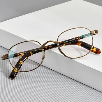 FONEX Čistega Titana Očal Okvir Moških Retro Kvadratnih Recept Očala Ženske 2021 Novo Vintage Kratkovidnost Optičnih Očal F85653
