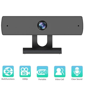 Full HD 1080 s spletno Kamero z Mikrofonom za Računalnik prenosnik Mini WebCamera Vrtljiv Spletna Kamera Uporablja za Konferenca Dela video klica