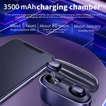 G5 TWS Smart Touch LED Zaslon Brezžična tehnologija Bluetooth Slušalke Mini Prikrite Športne Slušalke Dvojno Uho HD Klic S Dvojni Mikrofon