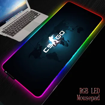 Gaming RGB Velike Mouse Pad Igralec Big Miško Mat Računalnik Mousepad Led Osvetlitvijo XXL Mause Ploščica Tipkovnica Desk Mat CSGO