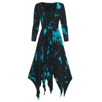 Halloween Obleko Ženske Oblačila, Povoj, Dolg Rokav Natisnjeni nezakonitih Pustne obleke Stranka Ulične Gothic Ženske noše 2020