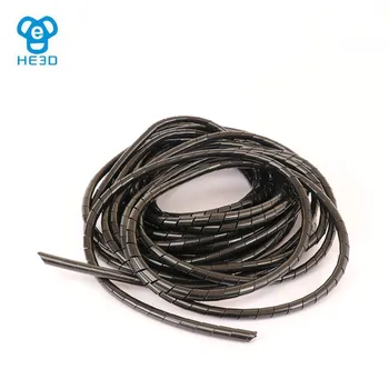 HE3D 8 mm črna žica za navijanje cevi coiling cev primerih kritje žice kabel kanalski cevi izolacija hub 12m en paket