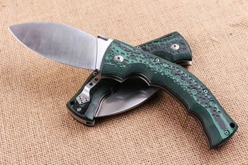 Hladno folding nož 440C rezilo Mikata ročaj Zelena taktično prostem kampiranje Preživetje Lov Žepni Nož EOS ročno orodje