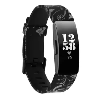 Honecumi 3 Pack Silikonsko Zapestnico Za Fitbit Navdih Tracker Smartwatch Pašček za Zapestje, Trak Za Fitbit Navdih HR Mala Velika