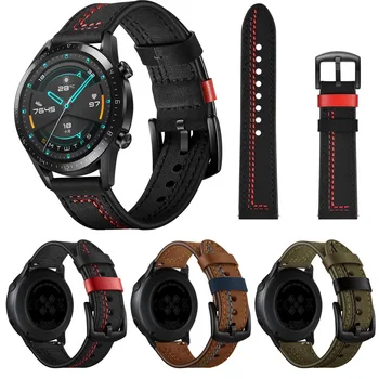 Huawei watch GT 2 trak za Samsung Prestavi S3 Obmejni pas 22 mm watch band GT2 46 mm Usnje zapestnica Galaxy Watch 46mm trak
