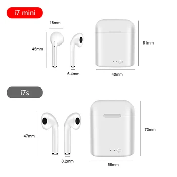 I7s TWS Brezžične Slušalke Bluetooth Slušalke Mini V uho Stereo Slušalke slušalka S Polnjenjem Polje Za iPhone Xiaomi huawei