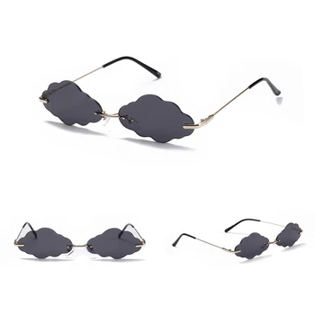 Iboode Moda Rimless sončna Očala Ženske 2020 Letnik Oblaki Steampunk sončna Očala Moških Rimless Rožnata Očala Odtenki UV400 Oculos