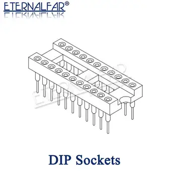 IC Vtičnice DIP Vtičnico Iglo sedež DIP8 DIP14 DIP16 DIP18 DIP20 DIP28 DIP40 Zatiči Okroglo Odprtino Microcontrollers 2.54 PCB Priključek