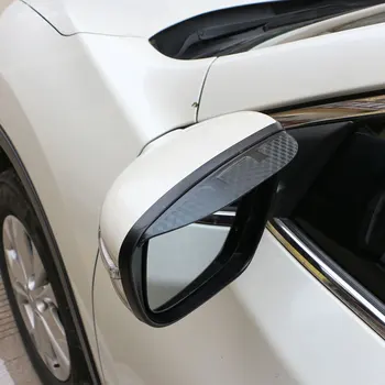 Jameo Auto Ogljikovih Vlaken Avto Rearview Mirror zaščitni Pokrov sončnega Nalepke za Nissan X-trail, Xtrail T32 Qashqai J11 Murano