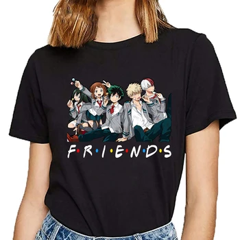 Japonski Anime Boku Ni Junak Univerzami Prijatelji Majica s kratkimi rokavi Ženske T-shirt