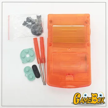 Jasno Oranžno Ohišje Lupino Primeru za Nintend GBC Pika GameBoy Color Celoten Sklop, Ohišje Primeru Lupini za GBC s Pisanimi Pritisk