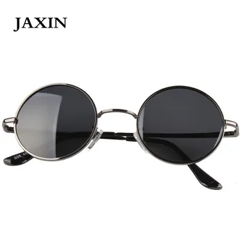 JAXIN Retro Polarizirana Okrogla sončna Očala Moških Črna klasična Očala za Sonce Ženske blagovne znamke načrt potovanja kovinski okvir očala UV400 okulary
