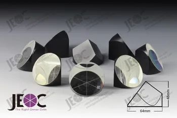 JEOC 64mm premer Kotu Kocka Prizma, 48 mm višina aluminija, prevlečeno Trihedral Retroreflector, 5 kotnih sekund