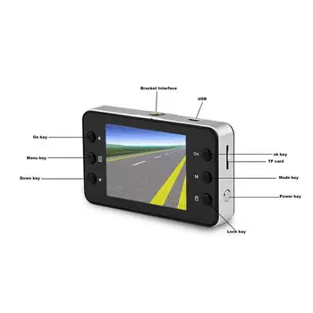 K6000 Auto Tahografske LCD Avto Kamera Dash Cam Crash DVR Kamere snemanje Videa Full HD 1080P video Kamere Avto Oprema Nosilci