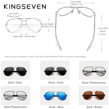 KINGSEVEN 2020 blagovno Znamko Design sončna Očala Photochromic & Polarizirana Anti-Glare Objektiv moška Očala za Vožnjo Ogledalo Očala N7230