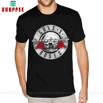 Klasično Srebrno Guns N Roses Bullet Tour Majice S Kratkimi Rokavi Moški Oblikovanje Lastne Kratek Rokav Čistega Bombaža Črni Krog Vratu Tees Majice