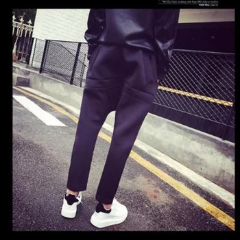 Korejska različica hip-hop svoboden športne hlače priložnostno plima moške nizko-end propad hlače big mednožje hlače velikosti hlače hip-hop
