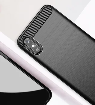 Kritje za Xiaomi Redmi 9A telefonu črna, ogljikov serije iz caseport